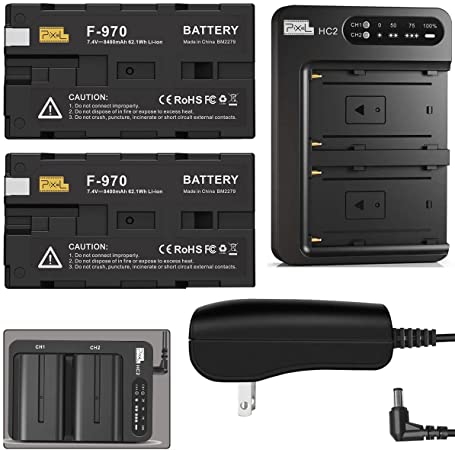 PIXEL NP-F970 6600/8400mAh Battery Kit